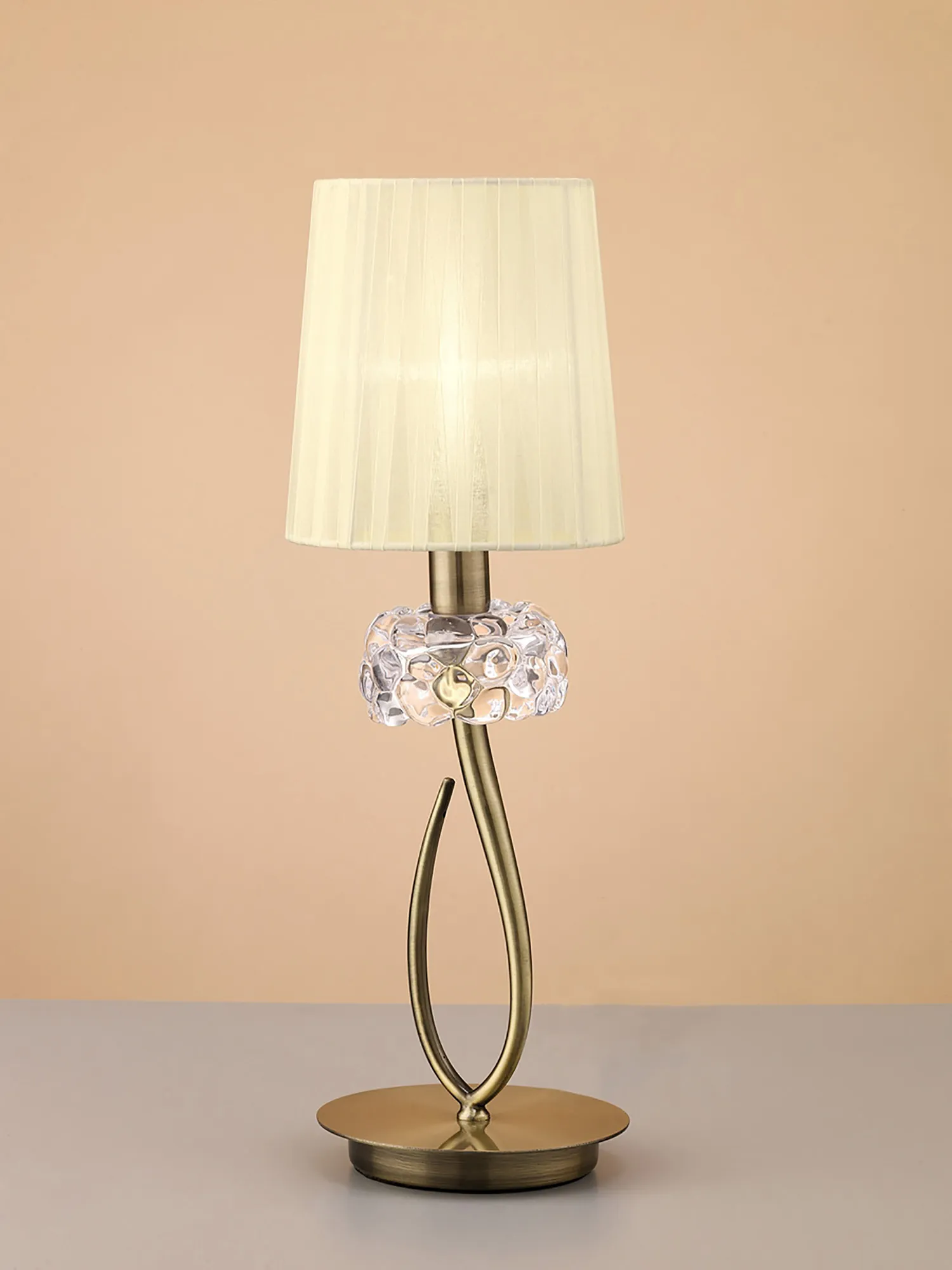 Loewe Antique Brass-Cream Table Lamps Mantra Shaded Table Lamps